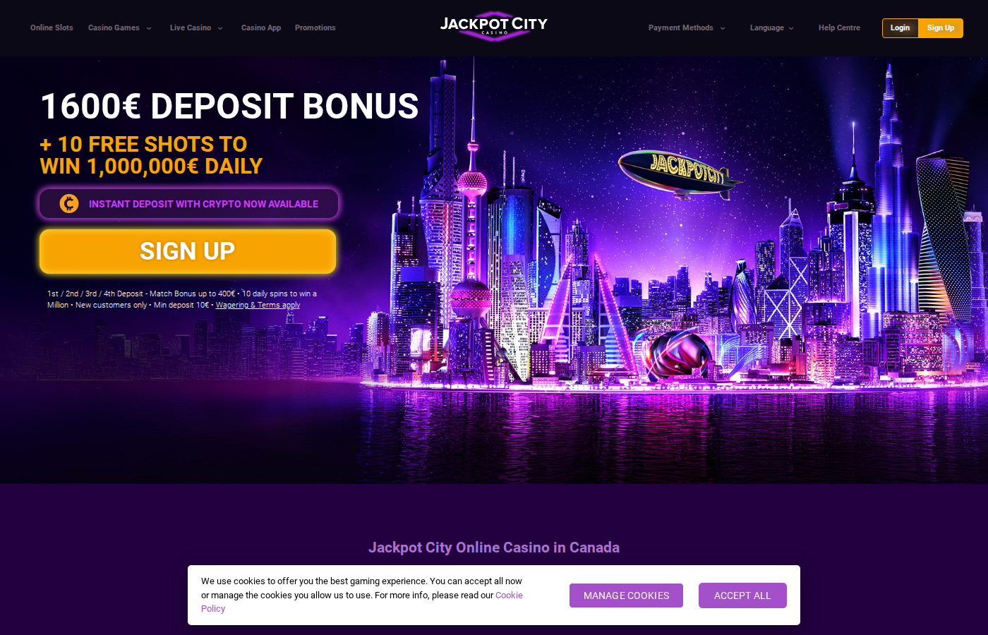 Jackpot City Screenshot