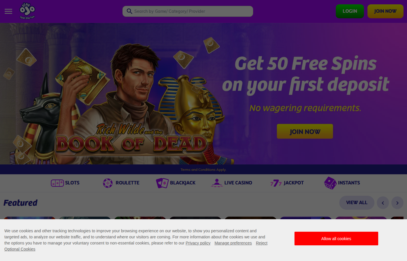 PlayOJO Screenshot
